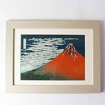 【浮世絵貼り絵アート】葛飾北斎　冨嶽三十六景　凱風快晴　オマージュ／和モダン 凱風快晴 富嶽三十六景 葛飾北斎 復刻版浮世絵